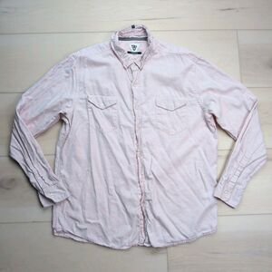 Vissla Temples Shirt Mens XL Pink Long Sleeve Button‎ Up Casual M518KTEM